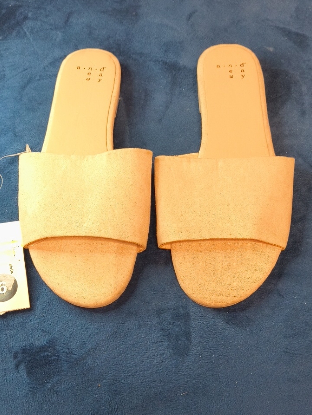 a new day Tan Suede Slide Mules